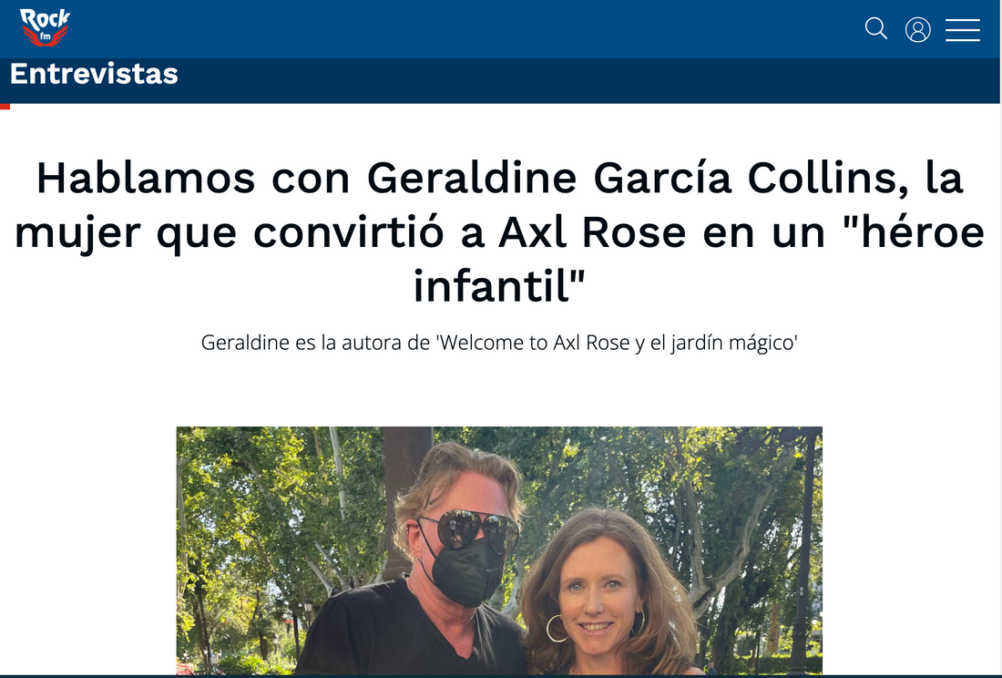 Axl Rose con el libro Welcome to Axl y el Jardín Mágico, Rock fm